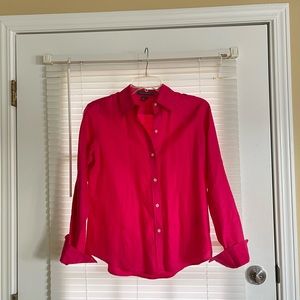 100% linen LRL Roll tab button down shirt size XS SP